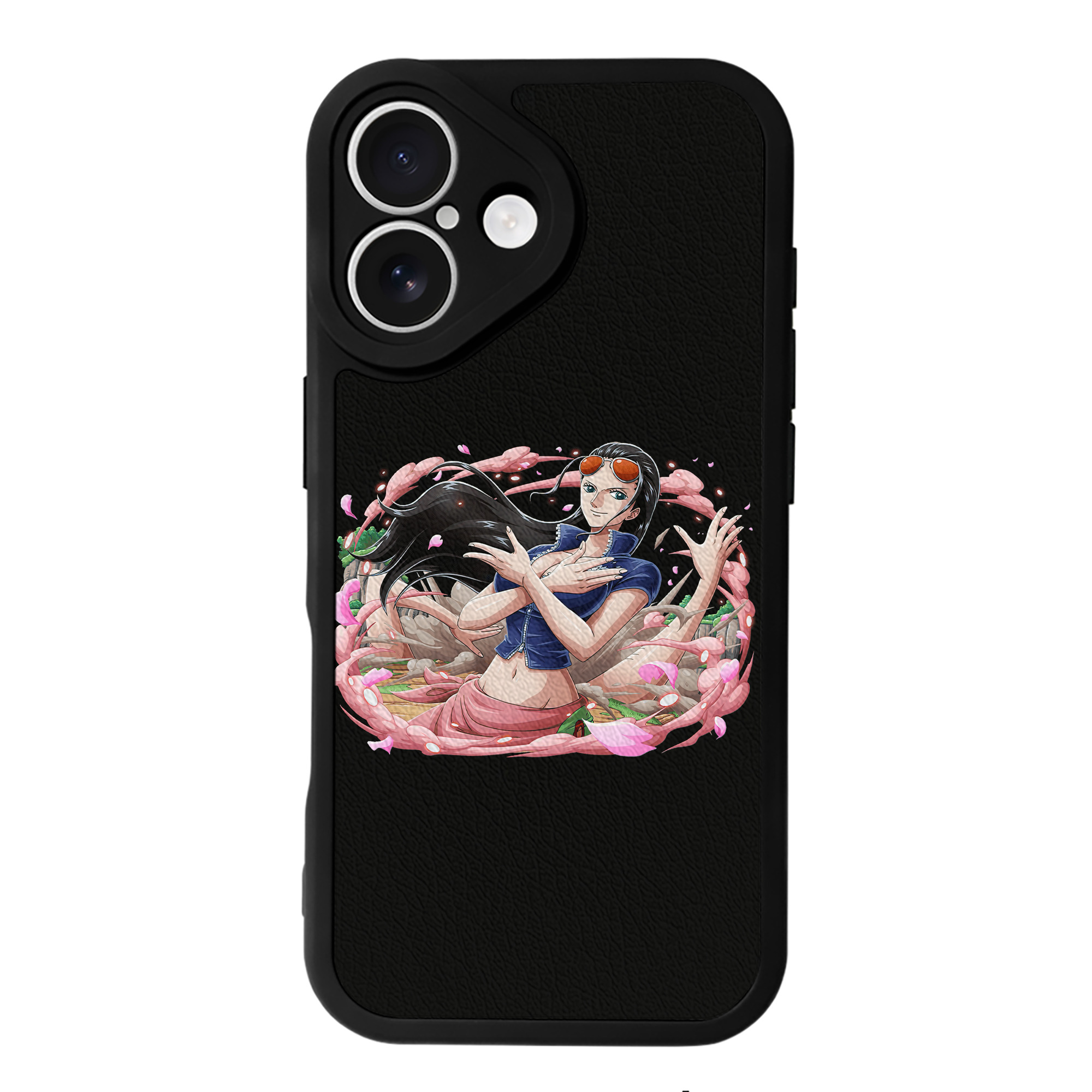 （画像用） ワンピース ニコ・ロビン ONE PIECE Nico Robin 【iPhone 16シリーズ対応】シリコンスマホケース（レザー調） 材質：シリコン